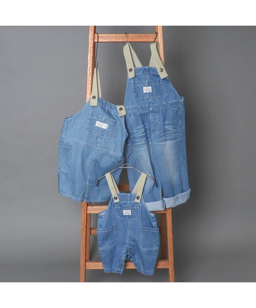 BREEZE（ブリーズ）の「ベルト切替ジャンスカ（ジャンパースカート・キッズ・ブルー/サックスブルー・110/120/90/100）」の4枚目の写真