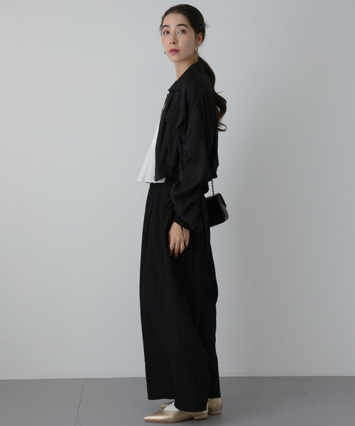 saloon（サルーン）の「SALOON(サルーン)/袖シャーリングシアーブルゾン（ブルゾン・レディース・ライトグリーン/オフホワイト/ブラック・FREE）」の12枚目の写真