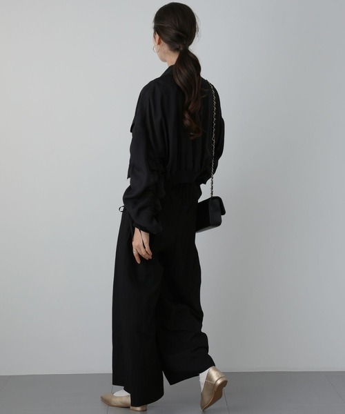 saloon（サルーン）の「SALOON(サルーン)/袖シャーリングシアーブルゾン（ブルゾン・レディース・ライトグリーン/オフホワイト/ブラック・FREE）」の13枚目の写真