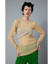 SHEL'TTER（シェルター）の「Layerd knit tops　レイヤードニットトップス（ニット/セーター）」