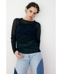 Layerd knit tops　レイヤードニットトップス