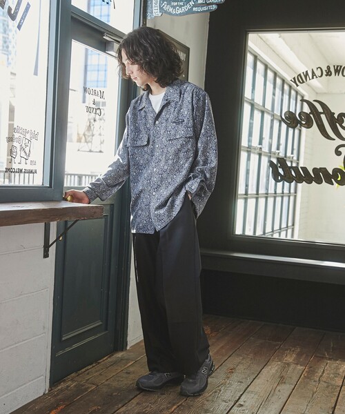 TOWNCRAFT（タウンクラフト）の「TOWNCRAFT（タウンクラフト）別注ペイズリーオープンカラーシャツ（シャツ/ブラウス・メンズ・ブラック/ネイビー・M/L/XL）」の6枚目の写真