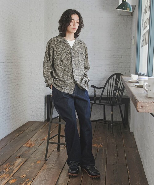 TOWNCRAFT（タウンクラフト）の「TOWNCRAFT（タウンクラフト）別注ペイズリーオープンカラーシャツ（シャツ/ブラウス・メンズ・ブラック/ネイビー・M/L/XL）」の10枚目の写真