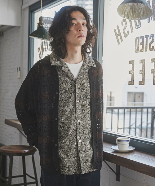 TOWNCRAFT（タウンクラフト）の「TOWNCRAFT（タウンクラフト）別注ペイズリーオープンカラーシャツ（シャツ/ブラウス・メンズ・ブラック/ネイビー・M/L/XL）」の11枚目の写真