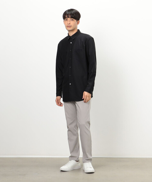 COMME CA ISM(コムサイズム)の「【イージーケア】ポリエステル トリコット ドレスシャツ(ビジネスシャツ・メンズ・ホワイト/ブラック・SMALL/MEDIUM/LARGE/X-LARGE)」の8枚目の写真