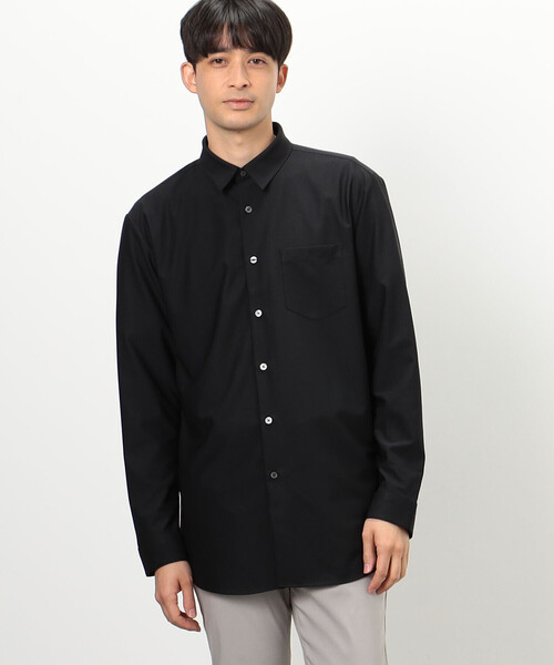 COMME CA ISM(コムサイズム)の「【イージーケア】ポリエステル トリコット ドレスシャツ(ビジネスシャツ・メンズ・ホワイト/ブラック・SMALL/MEDIUM/LARGE/X-LARGE)」の9枚目の写真