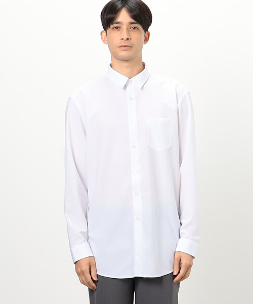 COMME CA ISM(コムサイズム)の「【イージーケア】ポリエステル トリコット ドレスシャツ(ビジネスシャツ・メンズ・ホワイト/ブラック・SMALL/MEDIUM/LARGE/X-LARGE)」の10枚目の写真