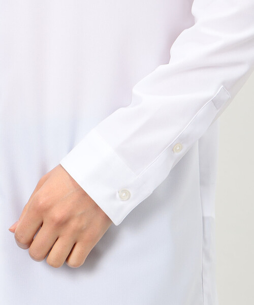 COMME CA ISM(コムサイズム)の「【イージーケア】ポリエステル トリコット ドレスシャツ(ビジネスシャツ・メンズ・ホワイト/ブラック・SMALL/MEDIUM/LARGE/X-LARGE)」の15枚目の写真