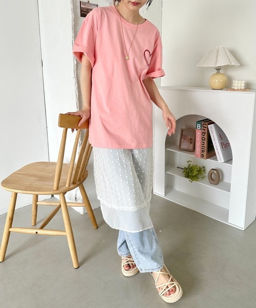 CLEA(クレア)の「フラワー刺繍レイヤードシアーキャミワンピース(ワンピース・レディース・アイボリー/ブラック・FREE)」の18枚目の写真