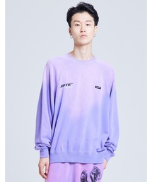 gradation logo sweat top