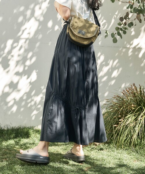 FREAK'S STORE（フリークスストア）の「インド アシメリボンスカート/ロングスカート（スカート・レディース・ブラック/オリーブ/オフホワイト・ﾌﾘ-）」の20枚目の写真