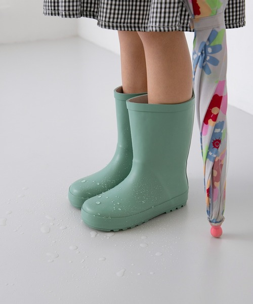 menue（メヌエ）の「キッズ レインブーツ（レインシューズ・キッズ・ネイビー/ミント/ラベンダー/ピンク/グレー・26/27/28/29/30/31/32/33/34/35）」の3枚目の写真