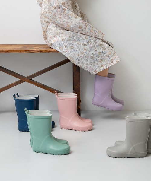 menue（メヌエ）の「キッズ レインブーツ（レインシューズ・キッズ・ネイビー/ミント/ラベンダー/ピンク/グレー・26/27/28/29/30/31/32/33/34/35）」の8枚目の写真