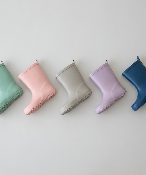 menue（メヌエ）の「キッズ レインブーツ（レインシューズ・キッズ・ネイビー/ミント/ラベンダー/ピンク/グレー・26/27/28/29/30/31/32/33/34/35）」の7枚目の写真