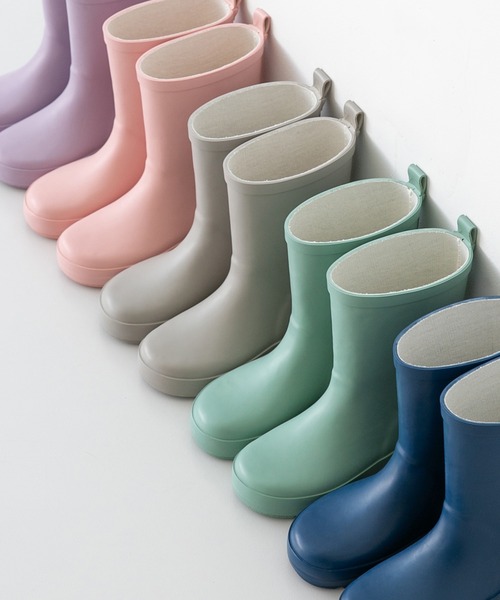 menue（メヌエ）の「キッズ レインブーツ（レインシューズ・キッズ・ネイビー/ミント/ラベンダー/ピンク/グレー・26/27/28/29/30/31/32/33/34/35）」の6枚目の写真
