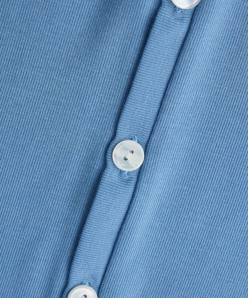 Priv. Spoons Club(プライベートスプーンズクラブ)の「elastic cardigan / Vネック長袖カーディガン(カーディガン/ボレロ・レディース・ブルー/ブラック・FREE)」の12枚目の写真