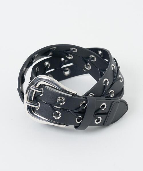 WEGO(ウィゴー)の「WEGO/レースアップハトメベルト(ベルト・レディース・ブラック・FREE)」の5枚目の写真