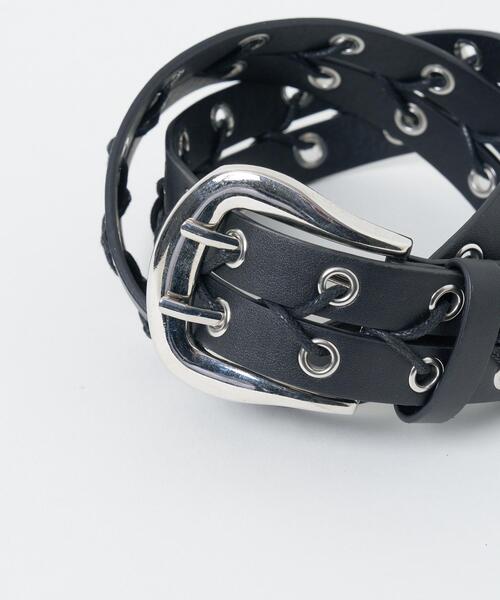 WEGO(ウィゴー)の「WEGO/レースアップハトメベルト(ベルト・レディース・ブラック・FREE)」の6枚目の写真