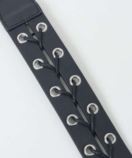 WEGO(ウィゴー)の「WEGO/レースアップハトメベルト(ベルト・レディース・ブラック・FREE)」の3枚目の写真