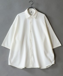 Amunzen Big Silhouette Shirt/UVカット 梨地 ビッグシルエット 半袖シャツ