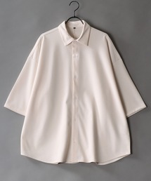 Amunzen Big Silhouette Shirt/UVカット 梨地 ビッグシルエット 半袖シャツ