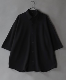 Amunzen Big Silhouette Shirt/UVカット 梨地 ビッグシルエット 半袖シャツ