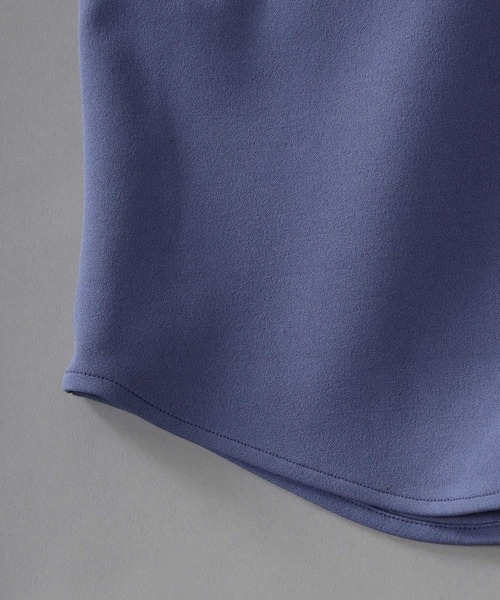 SITRY(シトリー)の「Amunzen Big Silhouette Shirt/UVカット 梨地 ビッグシルエット 半袖シャツ(シャツ/ブラウス・メンズ・ターコイズブルー/グレイッシュブルー/アイボリー/チャコール/グレイッシュベージュ/ブラック/オフホワイト/ダークグリーン・M/LL/L)」の15枚目の写真