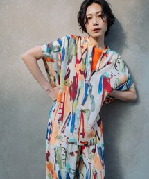 Munich | 【Turkey】イペカプリントバックドレープシャツ(シャツ/ブラウス)