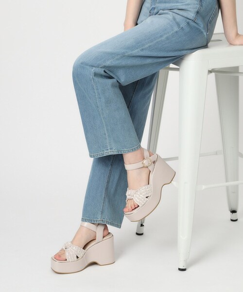ESPERANZA(エスペランサ)の「ムスビウェッジサンダル 24SS(サンダル・レディース・ブラック系2/アイボリー/パープル系2・M/S/LL/L)」の18枚目の写真