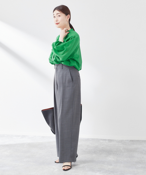 journal standard L'essage(ジャーナルスタンダードレサージュ)の「ウォッシャブルローンバルーンブラウス(シャツ/ブラウス・レディース・ブラック/ホワイト/グリーン・FREE)」の21枚目の写真