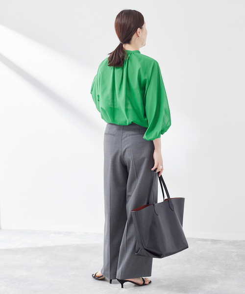 journal standard L'essage(ジャーナルスタンダードレサージュ)の「ウォッシャブルローンバルーンブラウス(シャツ/ブラウス・レディース・ブラック/ホワイト/グリーン・FREE)」の20枚目の写真