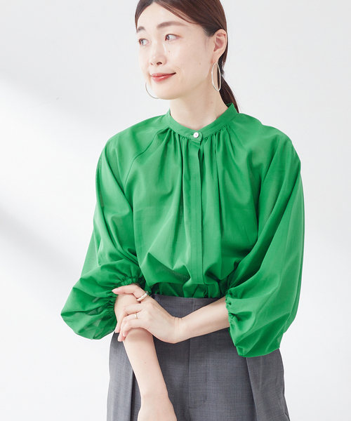 journal standard L'essage(ジャーナルスタンダードレサージュ)の「ウォッシャブルローンバルーンブラウス(シャツ/ブラウス・レディース・ブラック/ホワイト/グリーン・FREE)」の17枚目の写真