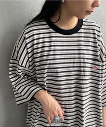 DANTON（ダントン）の「【WEB限定】[DANTON/ダントン] ビッグポケット ワンポイントロゴボーダーTシャツ（Tシャツ/カットソー・メンズ）」