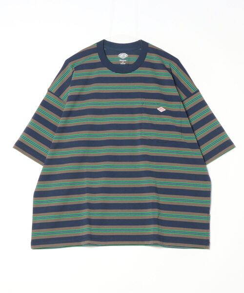 DANTON（ダントン）ロゴポケット付ボーダーTシャツ 楽天市場】【正規取扱店】 ダントン ポケットT-シャツ ボーダー