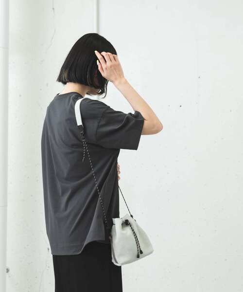 EKAL（エカル）の「『吸水速乾/UVカット』DRY OUT BIG S/S T-SHIRTS（Tシャツ/カットソー・レディース・ブラック/ブラウン系その他/オフホワイト/グレー・ONE）」の7枚目の写真