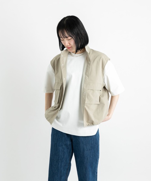 EKAL（エカル）の「『吸水速乾/UVカット』DRY OUT BIG S/S T-SHIRTS（Tシャツ/カットソー・レディース・ブラック/ブラウン系その他/オフホワイト/グレー・ONE）」の20枚目の写真