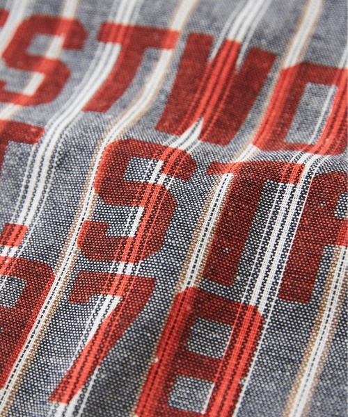 CUBE SUGAR(キューブシュガー)の「ストライプ半袖ロゴプリントプルオーバーシャツ(シャツ/ブラウス・レディース・ブラウン/マルチ/ブルー/ネイビー・M)」の20枚目の写真