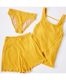 Ocean Pacific | Ocean Pacific/オーシャンパシフィック カップ着脱可能 タンクトップタイプ タンキニ フレアパンツ 水着 スイムウェア 3点セット セットアイテム(水着)