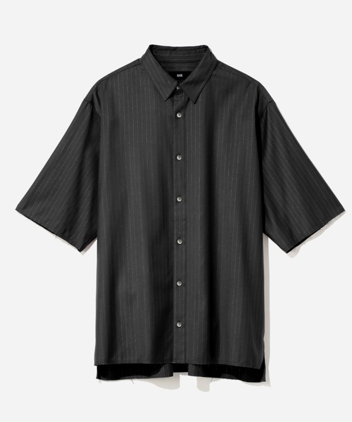 HARE（ハレ）の「【SET UP対応】ラメピンストライプシャツ(HARE)（シャツ/ブラウス・メンズ・ブラック/パープル/グレー・FREE）」の2枚目の写真