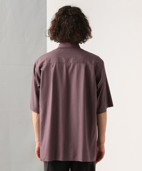 HARE（ハレ）の「【SET UP対応】ラメピンストライプシャツ(HARE)（シャツ/ブラウス・メンズ・ブラック/パープル/グレー・FREE）」の19枚目の写真