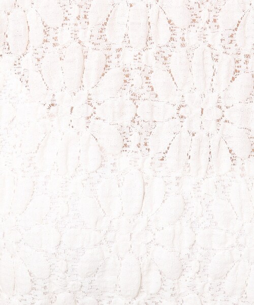 Cutie Blonde（キューティーブロンド）の「◆【インでもアウトでも】ライン入り ぽこぽこレーストップス（Tシャツ/カットソー・レディース・ホワイト系/ベビーピンク/ネイビー・03/04/02）」の7枚目の写真