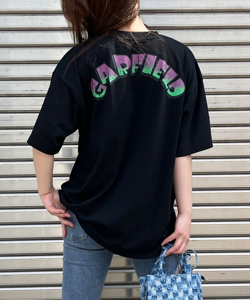 GLAMOROUS JANE(グラマラスジェーン)の「GARFIELDフロントプリントビッグTシャツ(Tシャツ/カットソー・レディース・オフホワイト/モスグリーン/ブラック・FREE)」の14枚目の写真
