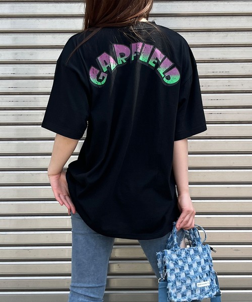 GLAMOROUS JANE(グラマラスジェーン)の「GARFIELDフロントプリントビッグTシャツ(Tシャツ/カットソー・レディース・オフホワイト/モスグリーン/ブラック・FREE)」の15枚目の写真