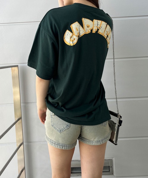 GLAMOROUS JANE(グラマラスジェーン)の「GARFIELDフロントプリントビッグTシャツ(Tシャツ/カットソー・レディース・オフホワイト/モスグリーン/ブラック・FREE)」の21枚目の写真