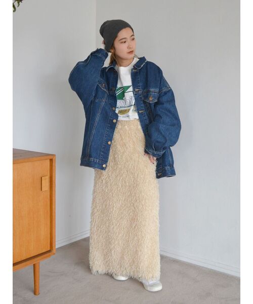Ungrid(アングリッド)の「ロゴロングスリーブTee(Tシャツ/カットソー・レディース・ピンク/チャコールグレー/オフホワイト・FREE)」の6枚目の写真