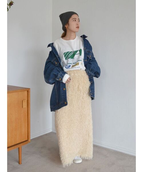 Ungrid(アングリッド)の「ロゴロングスリーブTee(Tシャツ/カットソー・レディース・ピンク/チャコールグレー/オフホワイト・FREE)」の7枚目の写真