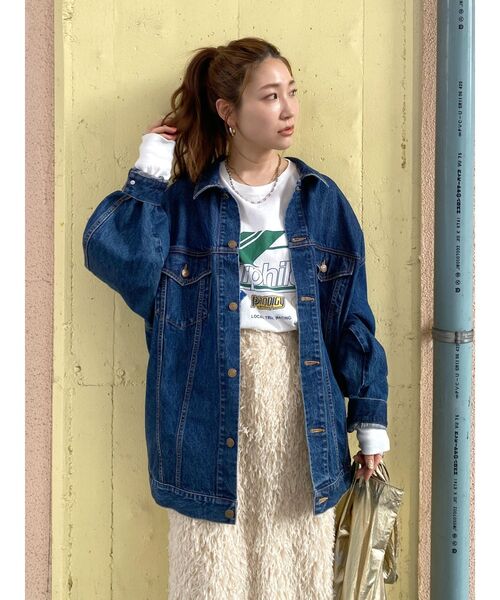 Ungrid(アングリッド)の「ロゴロングスリーブTee(Tシャツ/カットソー・レディース・ピンク/チャコールグレー/オフホワイト・FREE)」の13枚目の写真