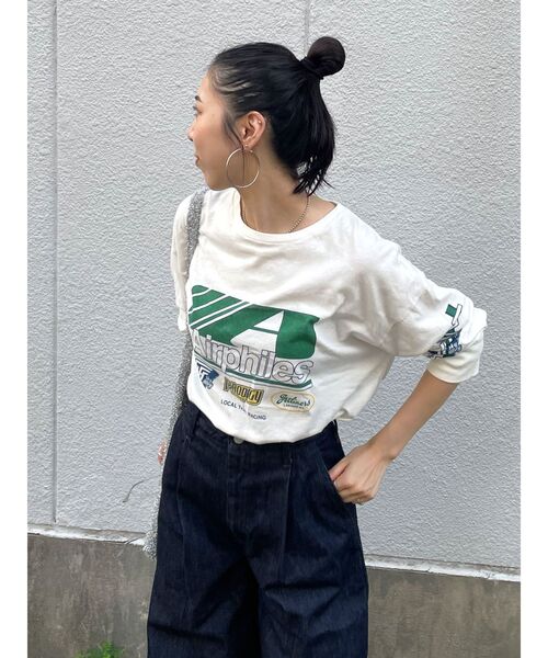 Ungrid(アングリッド)の「ロゴロングスリーブTee(Tシャツ/カットソー・レディース・ピンク/チャコールグレー/オフホワイト・FREE)」の15枚目の写真