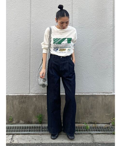 Ungrid(アングリッド)の「ロゴロングスリーブTee(Tシャツ/カットソー・レディース・ピンク/チャコールグレー/オフホワイト・FREE)」の16枚目の写真