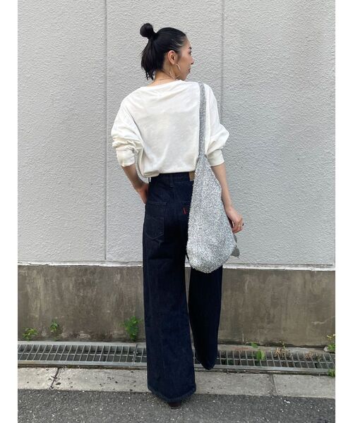 Ungrid(アングリッド)の「ロゴロングスリーブTee(Tシャツ/カットソー・レディース・ピンク/チャコールグレー/オフホワイト・FREE)」の17枚目の写真